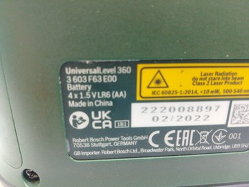 Б/в Лазерний нівелір Bosch universallevel 360 01-200962751