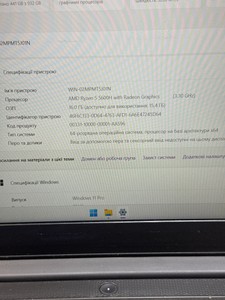 Б/в Ноутбук Lenovo 15/ryzen 5 5600h ddr4/16gb ddr4/hdd *відсутній/ssd 1000 gb/geforce rtx3050 4gb 01-201023960