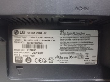 Б/в Монітор Lg l1742s 01-201053198