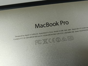 Б/в Ноутбук Apple macbook pro a1398 15,4" core i7 2,8ghz/ram16gb/ssd512gb/intel iris pro 01-201154926
