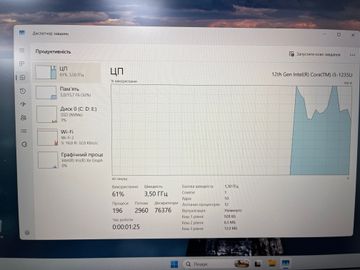 Б/в Ноутбук Acer 15/core i5-1235u ddr5/16gb ddr4/hdd *відсутній/ssd 512 gb/*інтегрована 01-200808138