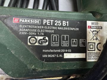 Б/у Степлер електрический Parkside pet 25 b1 01-200848960
