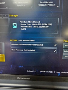 Б/в Ноутбук Asus 17/ryzen 7 5800h ddr4/8gb ddr4/hdd *відсутній/ssd 1000 gb/*інтегрована 01-200953120