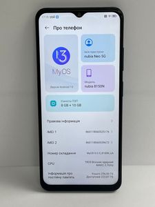 Б/в Мобільний телефон Zte nubia gaming neo 5g 8150n 8/256gb 01-200636928