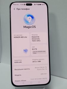 01-200629649: Honor 400 lite 8/256gb