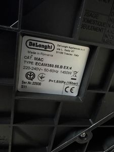 Б/у Кофеварка Delonghi ecam 350.55.b 01-200829908