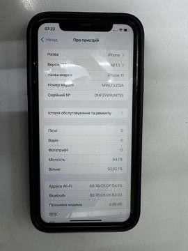 Б/в Мобільний телефон Apple iphone 11 64gb 01-200874485