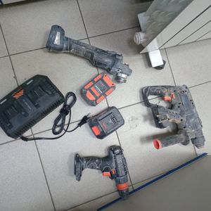 Б/в Набір електроінструментів Dnipro-M cd-218 q, dhr-201bc, dga-201bc, два акб, зп 01-200878738