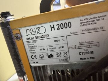 Б/в Теплова гармата Al-Ko h 2000 01-200886999