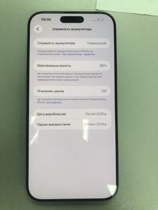 Б/в Мобільний телефон Apple iphone 16 pro max 256gb 01-200902664