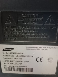 Б/в Телевізор Samsung le40a550p1r 01-200937747