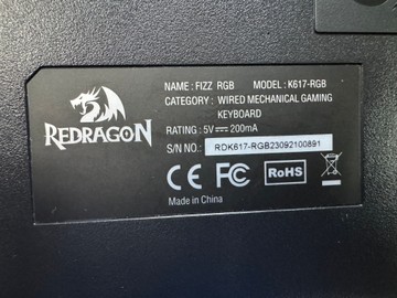 Б/в Клавіатура Redragon k617rgb 01-201012011