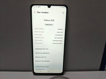 Б/в Мобільний телефон Samsung galaxy a06 4/128gb 01-201033741