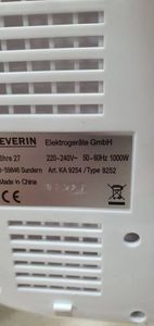 16-000250221: Severin k9252