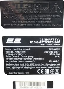 Б/в Телевізор 2E 2e-50a07k 01-200848331