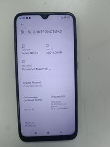 Б/в Мобільний телефон Xiaomi redmi note 8 4/64gb 01-200903130