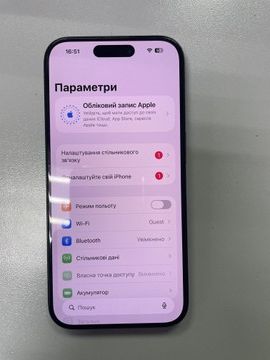 Б/в Мобільний телефон Apple iphone 15 pro 128gb esim 01-200918388