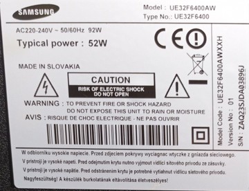 Б/у Телевизор Samsung ue32f6400 01-201050651