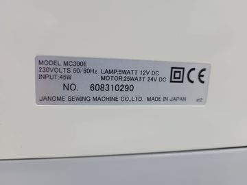 01-200621185: Janome 300e memory craft