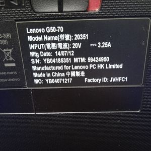 Б/в Ноутбук Lenovo 15/pentium 3558u ddr3/8gb ddr3/hdd *відсутній/ssd 256 gb/*інтегрована 01-200821479