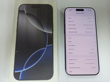 Б/у Мобільний телефон Apple iphone 16 pro max 512gb 01-201027903