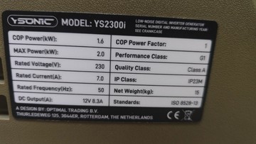 Б/в Генератор Ysonic ys2300i 01-201039799