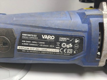 Б/в Кутова шліфмашина Varo var10072/22 01-201067641