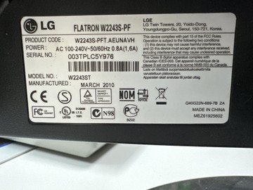Б/в Монітор Lg w2243s 01-201107004
