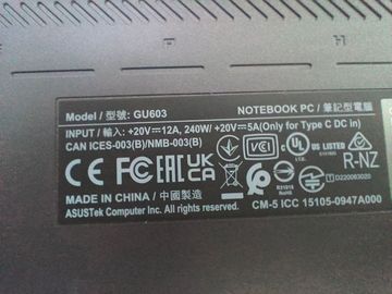 01-200600792: Asus 15/core i7-13620h ddr5/16gb ddr5/hdd *відсутній/ssd 512 gb/geforce rtx4070 8gb