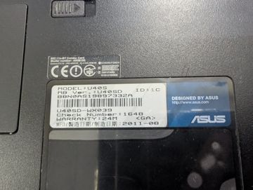 01-200789651: Asus 14/core i3 2310m ddr3/12gb ddr3/hdd *відсутній/ssd 120 gb/geforce gt520m