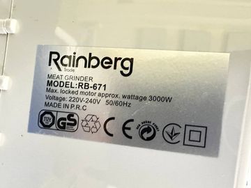 Б/в М`ясорубка Rainberg rb-671 01-200808231