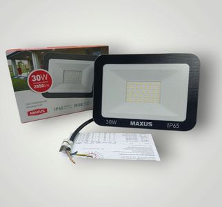 Б/в Прожектор Maxus flood 30w, 5000k 01-200832589