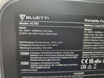 Б/в Зарядна станція Bluetti ac180 01-200983421