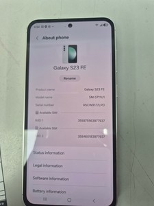 Б/в Мобільний телефон Samsung galaxy s23 fe sm-s711u1 8/128gb 01-201064223