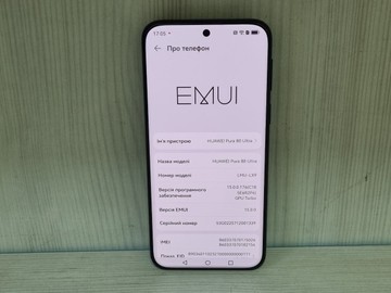 Б/в Мобільний телефон Huawei pura 80 ultra 16/512gb 01-201131289