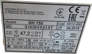 Б/в Осушувач повітря Master dh 752 01-201166396