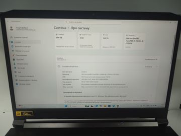 Б/в Ноутбук Acer 15/core i5-11400h ddr4/16gb ddr4/hdd *відсутній/ssd 1000 gb/geforce rtx3050ti 4gb 01-200808195