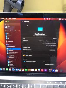 Б/в Ноутбук Apple a1989 / macbook pro 13,3"/ core i7 2,7ghz/ ram16gb/ ssd256gb/ intel iris plus graphics 655 01-200864913