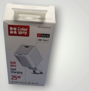 Б/в Зарядний блок Colorway gan mini 25w pd port pps usb-c black (cw-chs052pd 01-200830517