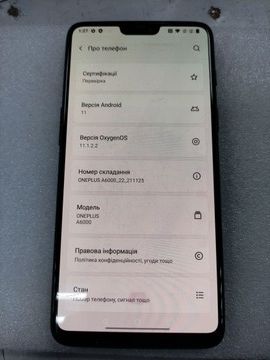 Б/в Мобільний телефон Oneplus 6 8/128gb 01-200882909