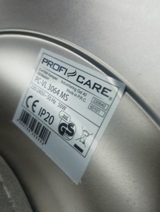 Б/в Вентилятор Proficare pc-vl 3064 ms 01-200973038