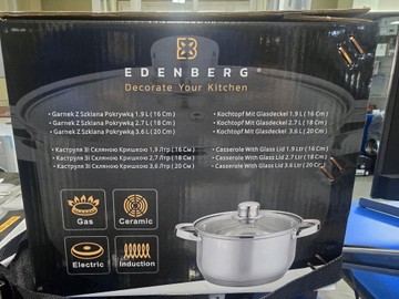 Б/у Набор кастрюль Edenberg 6 предметів (eb 3733) 16-000277954