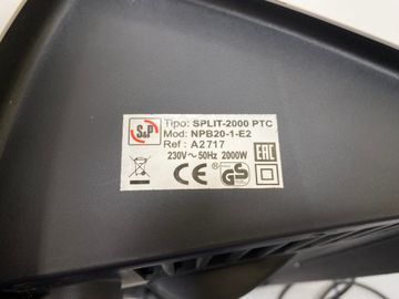 Б/в Обігрівач S&P split-2000 ptc 01-200853944