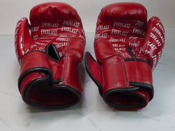 Б/у Боксерские перчатки Everlast 10 oz червоні 01-200887716