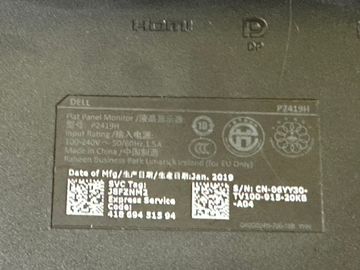 Б/в Монітор Dell p2419h 01-200898774