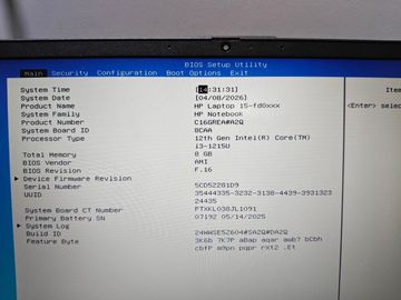 Б/в Ноутбук Hp 15/core i3-1215u ddr5/8gb ddr5/hdd *відсутній/ssd 512 gb/*інтегрована 01-200915573