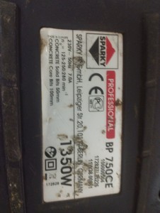 Б/в Перфоратор Sparky bp 750ce 01-201037921