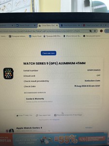 Б/в Смарт-годинник Apple watch series 9 gps 45mm aluminum case 01-201077637