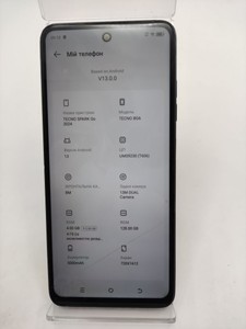 Б/в Мобільний телефон Tecno spark go 2024 4/128gb 01-201118271