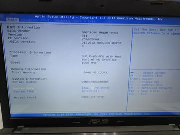 01-200792378: Asus 15/c60 ddr3/2gb ddr3/hdd 320 gb/ssd *відсутній/*інтегрована